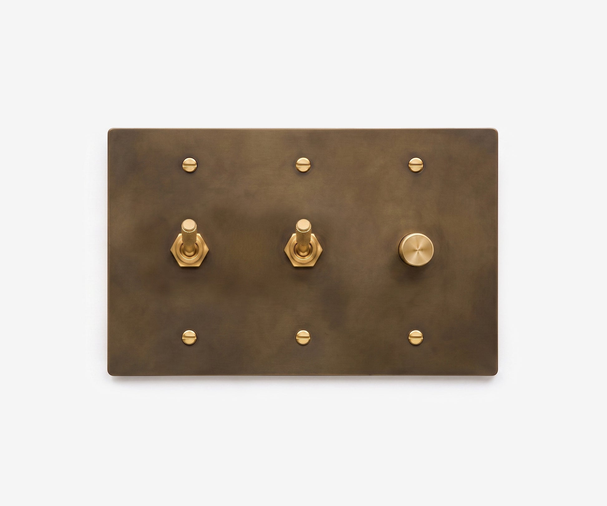 Solid Brass Switch Plate - 3 Gang