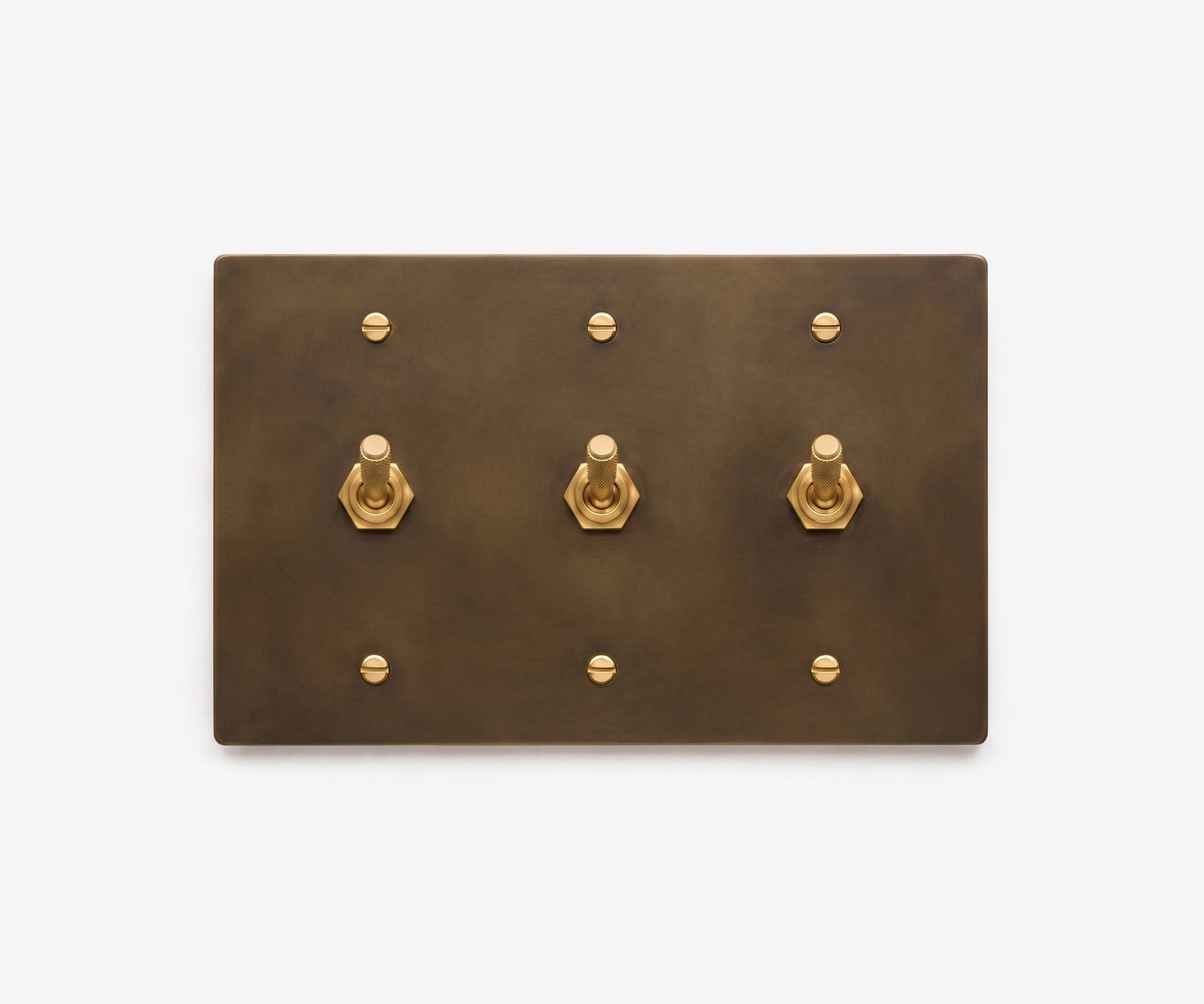 Solid Brass Switch Plate - 3 Gang