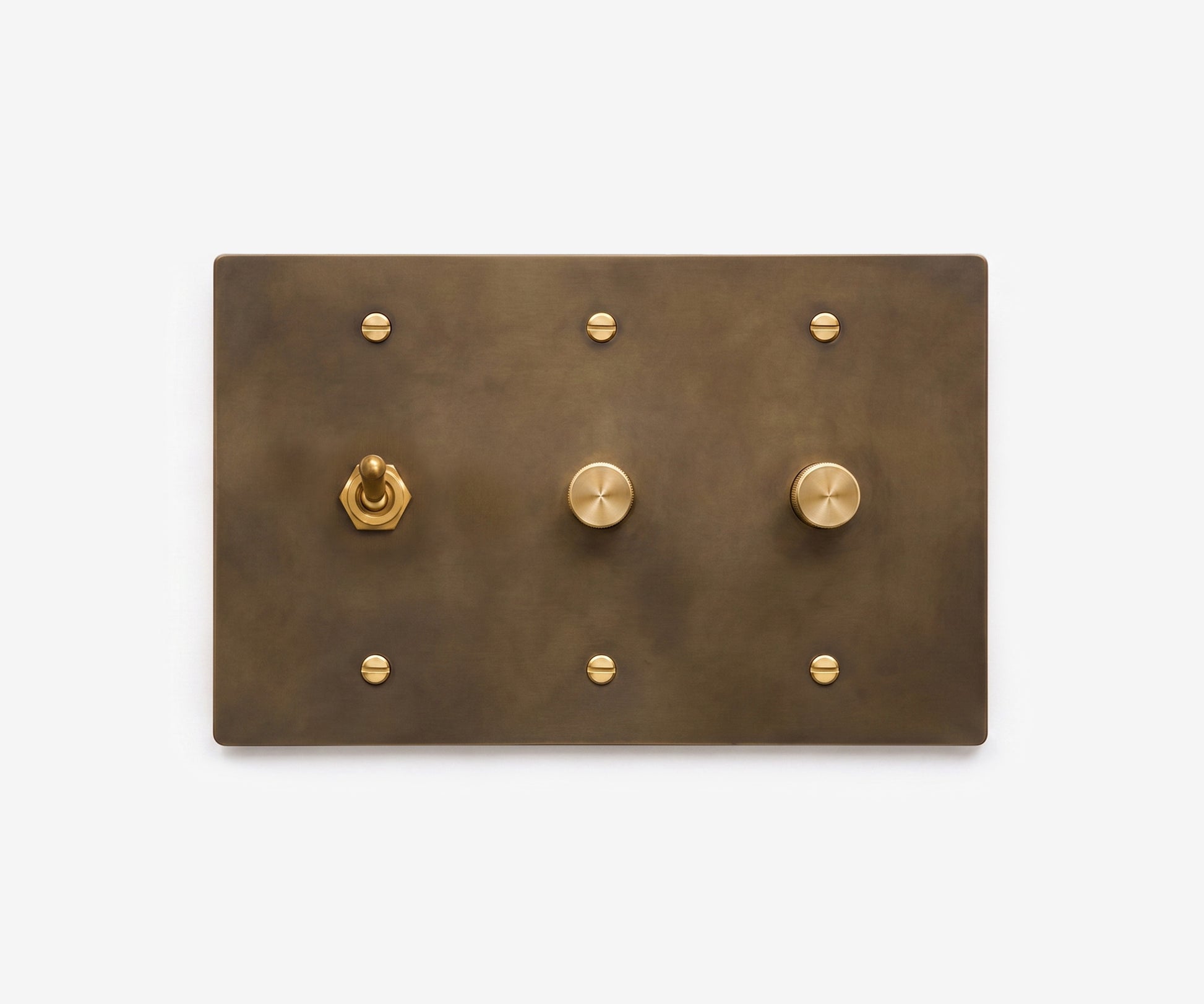 Solid Brass Switch Plate - 3 Gang