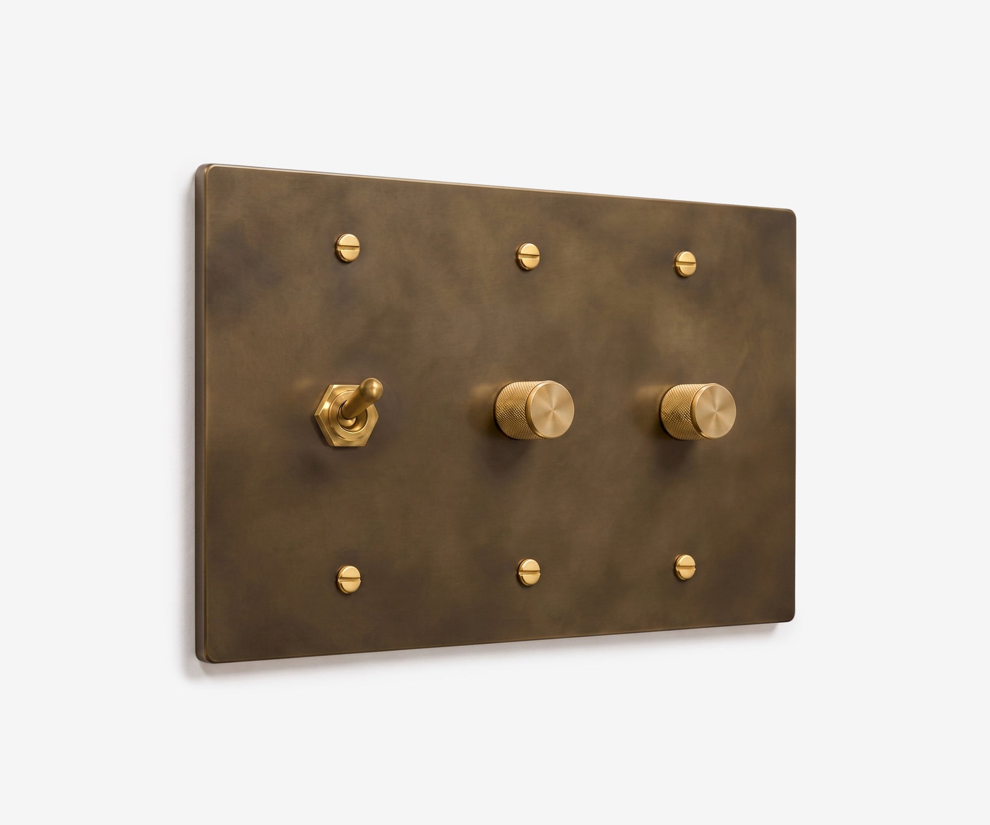 Solid Brass Switch Plate - 3 Gang