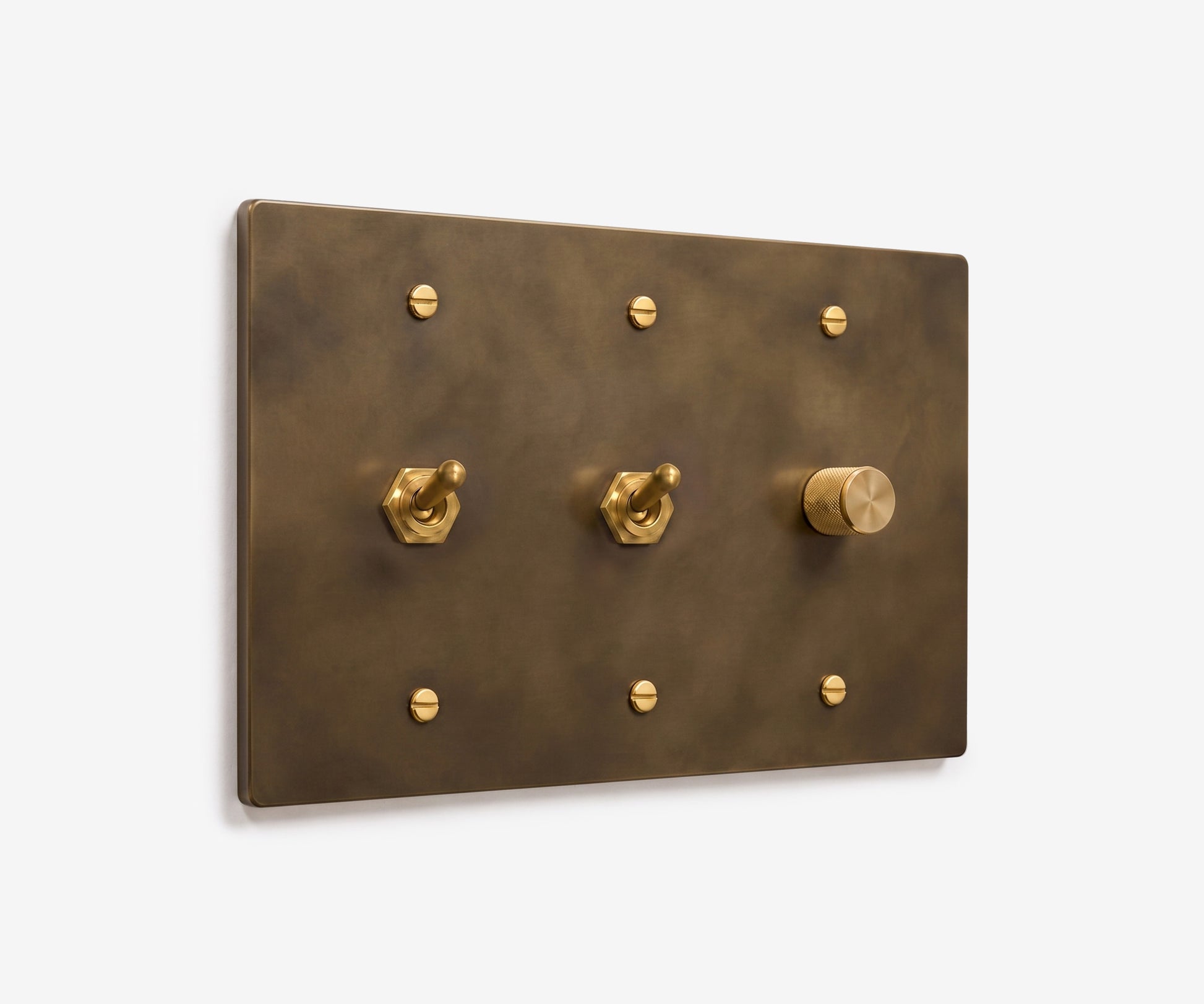 Solid Brass Switch Plate - 3 Gang