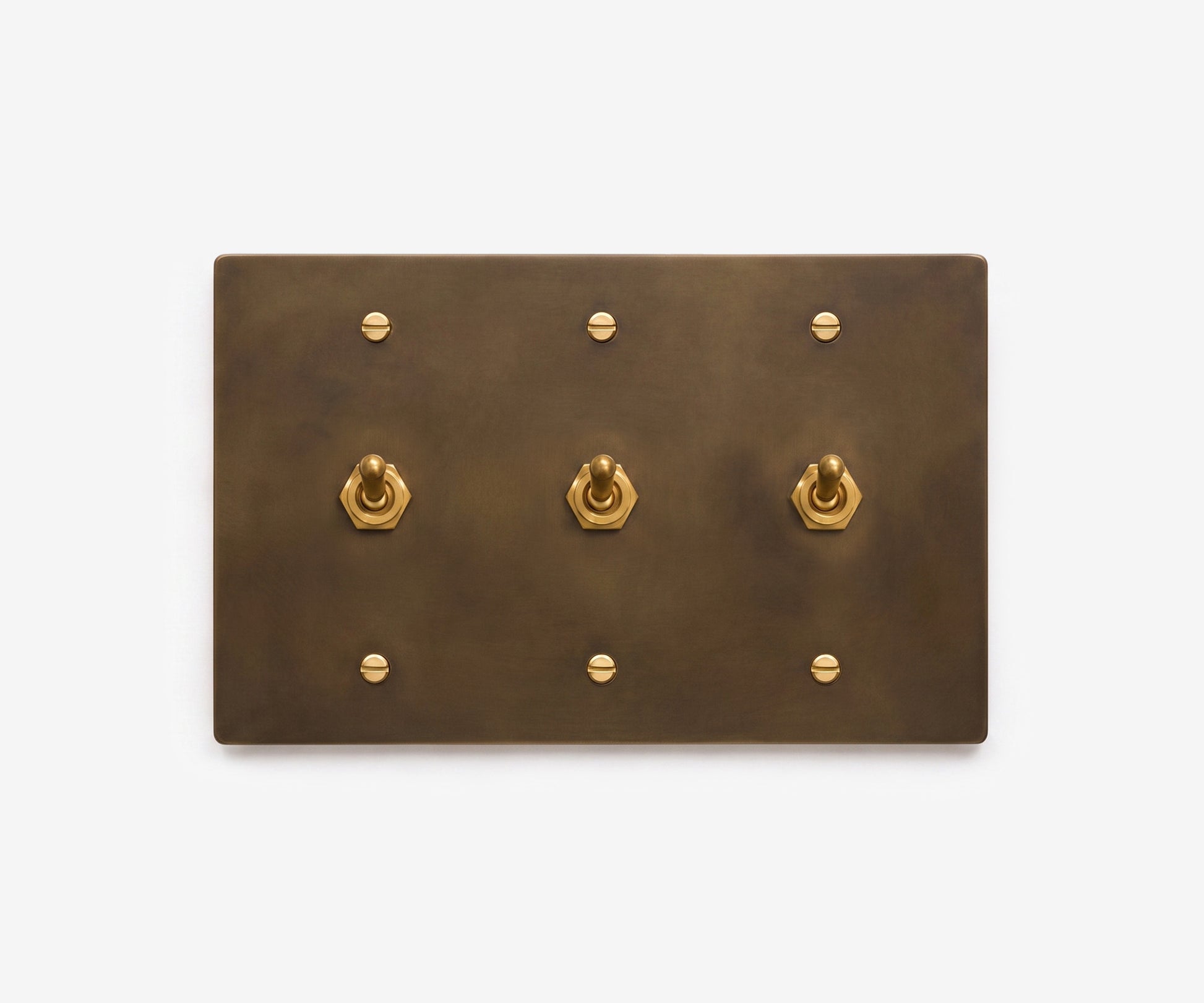 Solid Brass Switch Plate - 3 Gang