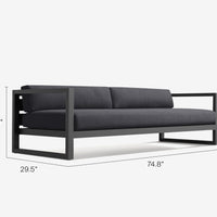 Aluminum Patio 3-Seat Sofa