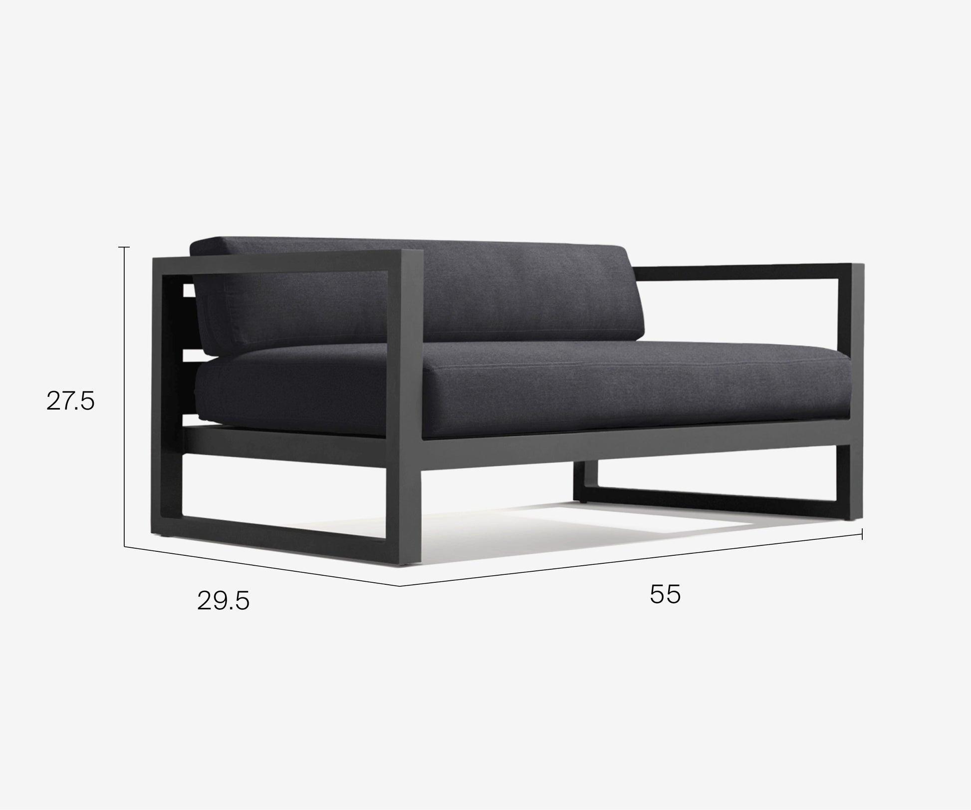 Aluminum Patio 2-Seat Sofa - The Essential 