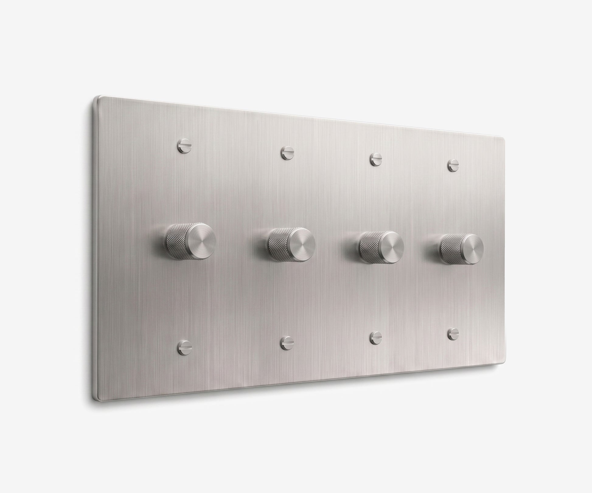 Stainless Steel Switch Plate - 4 Gang