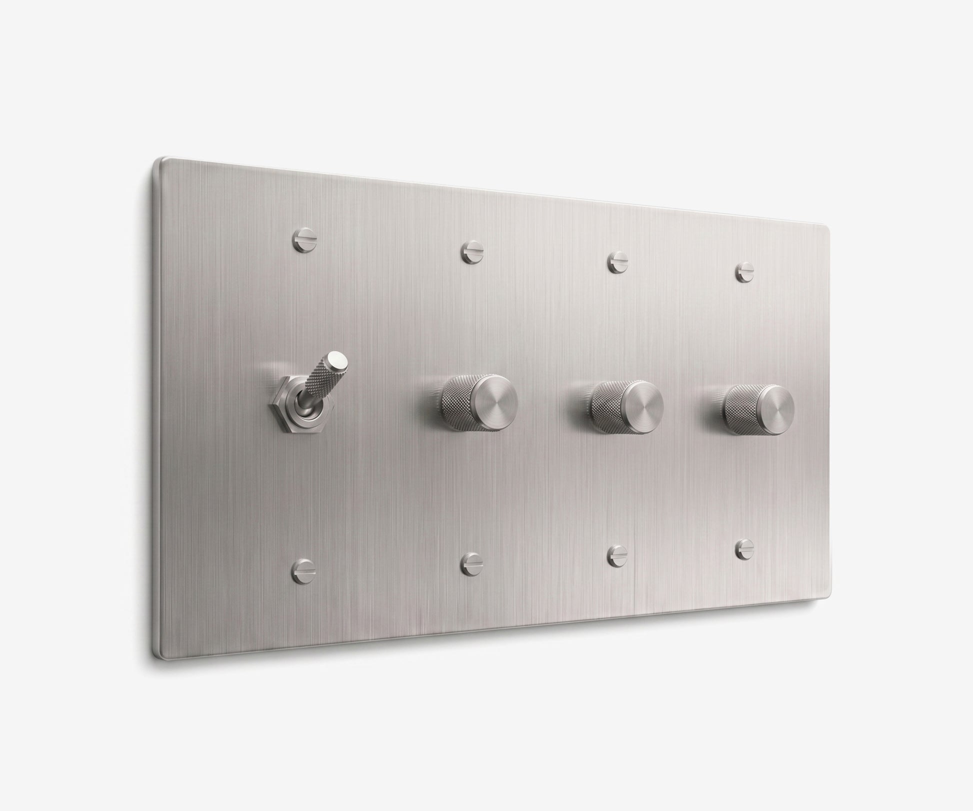 Stainless Steel Switch Plate - 4 Gang