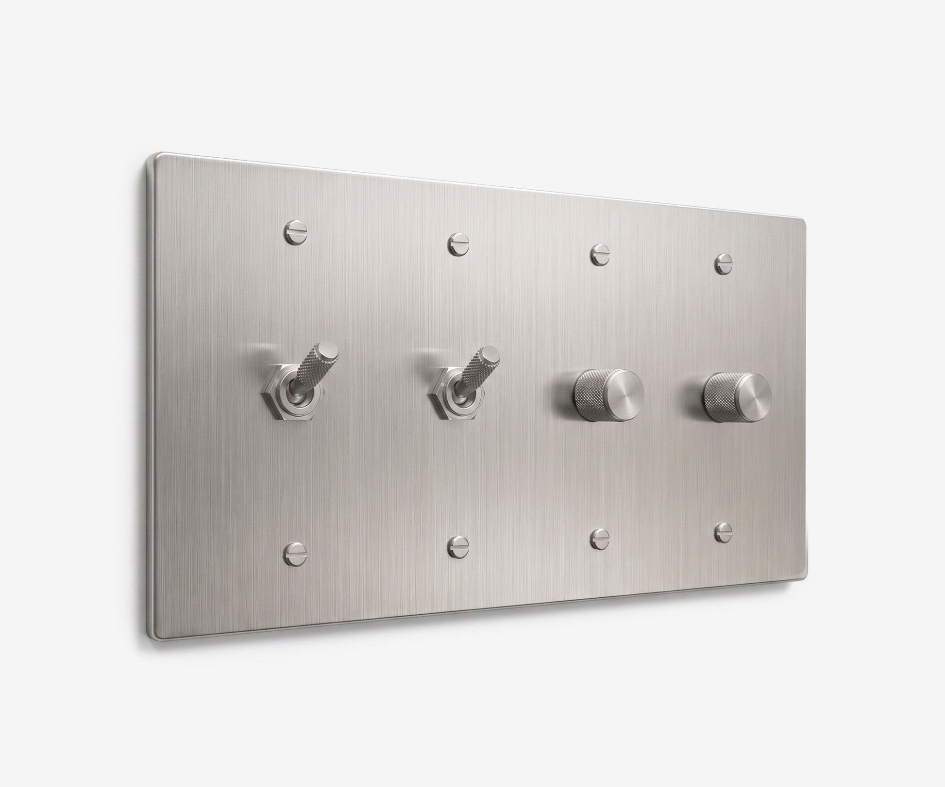Stainless Steel Switch Plate - 4 Gang