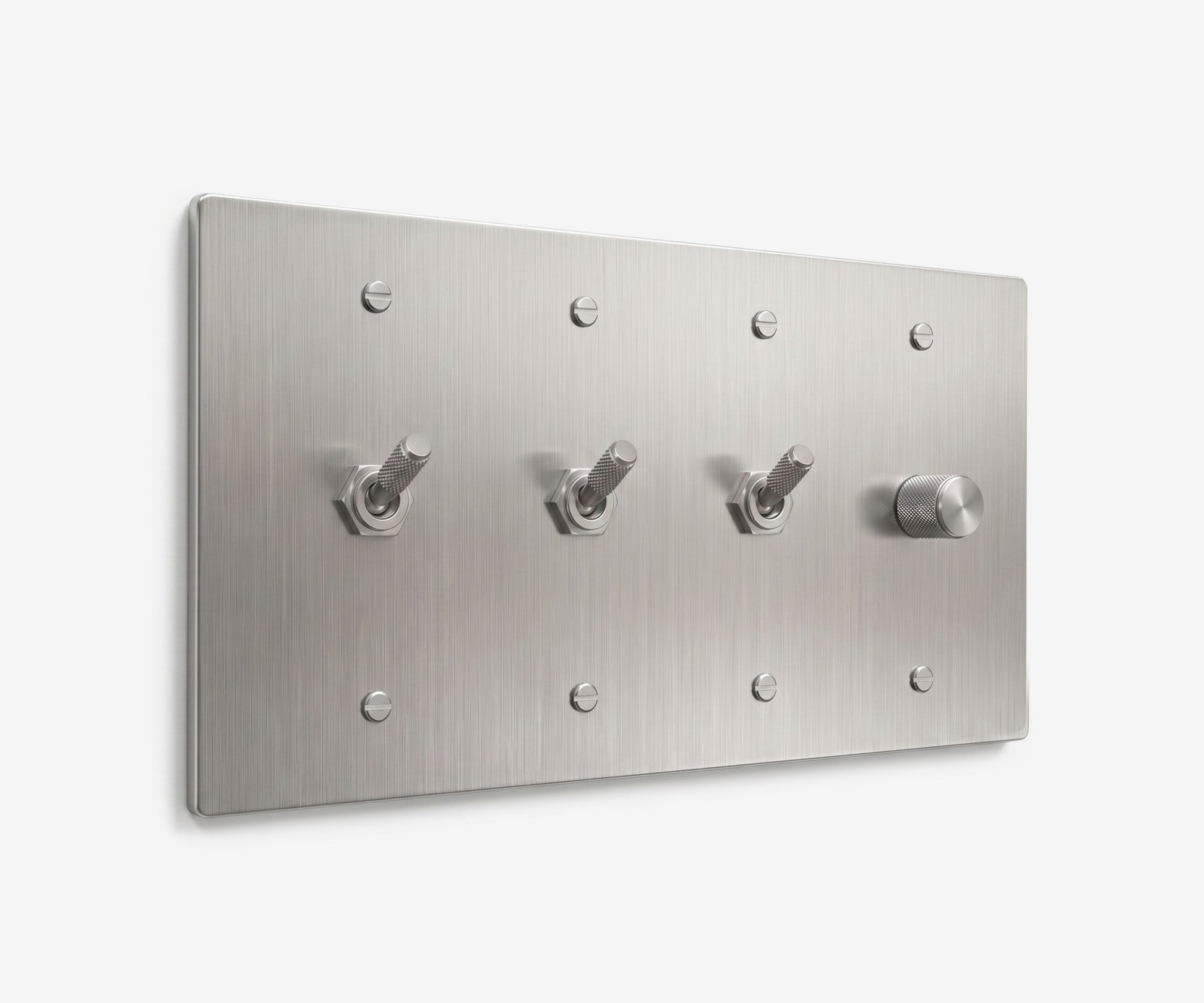 Stainless Steel Switch Plate - 4 Gang