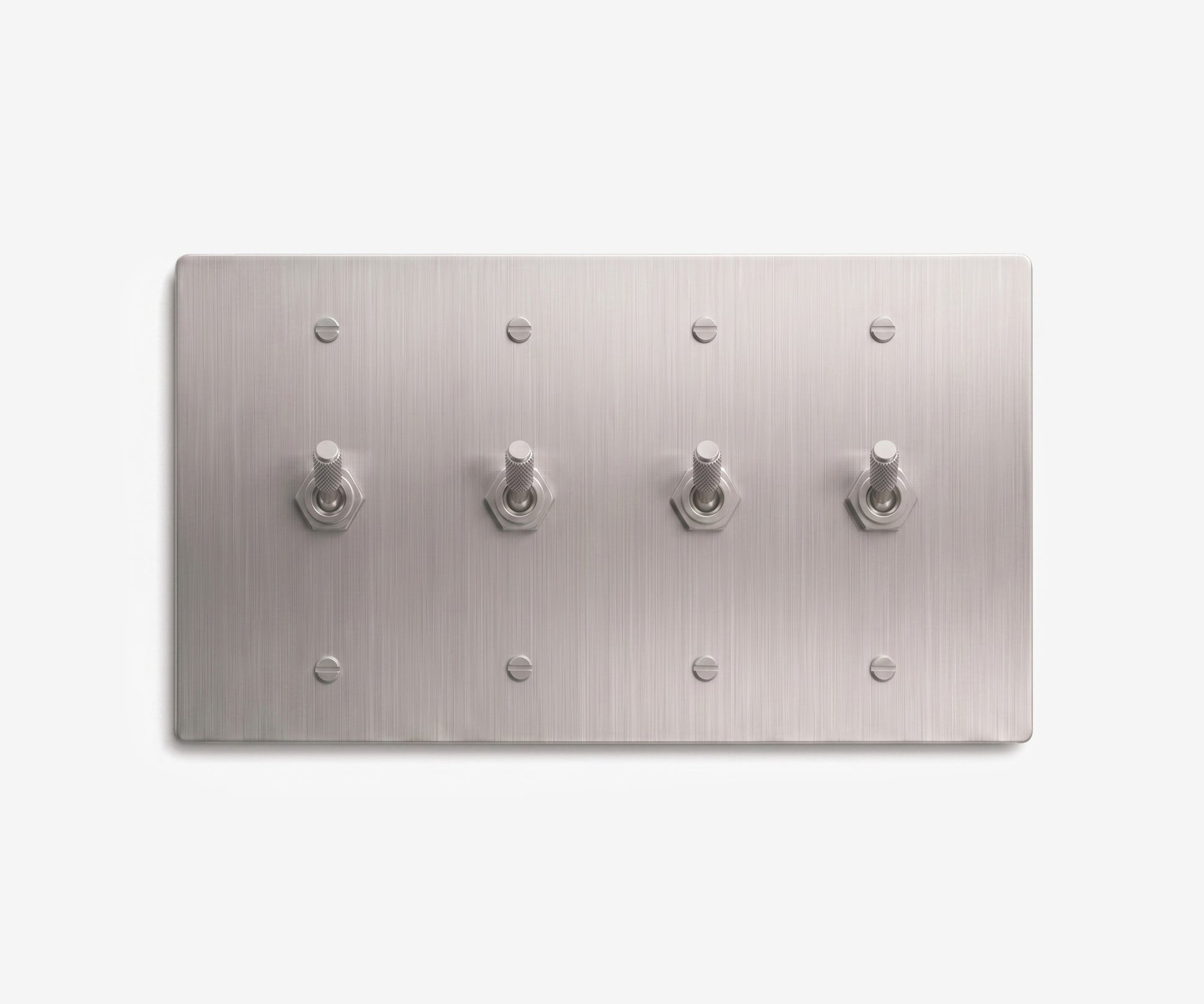 Stainless Steel Switch Plate - 4 Gang