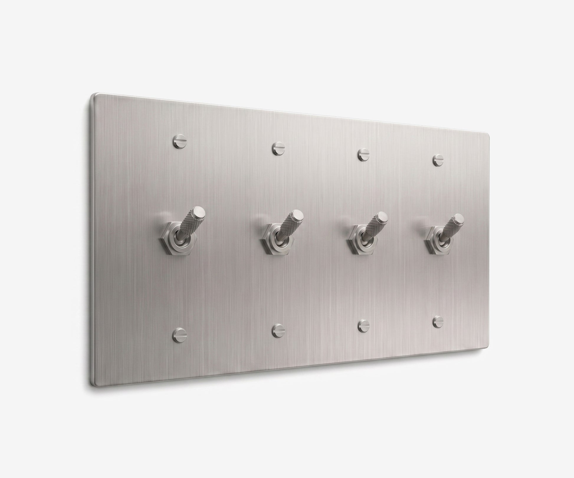 Stainless Steel Switch Plate - 4 Gang