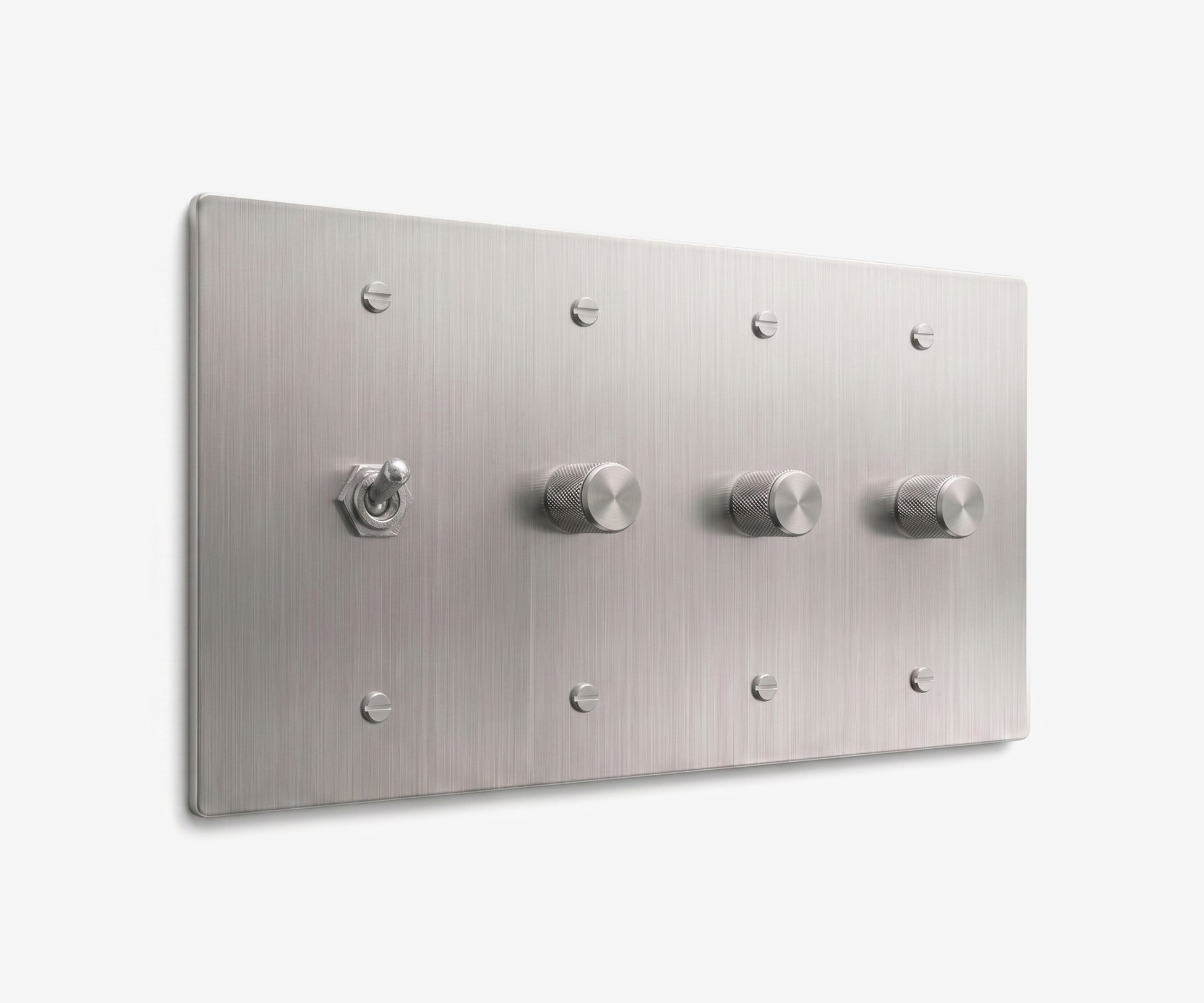 Stainless Steel Switch Plate - 4 Gang