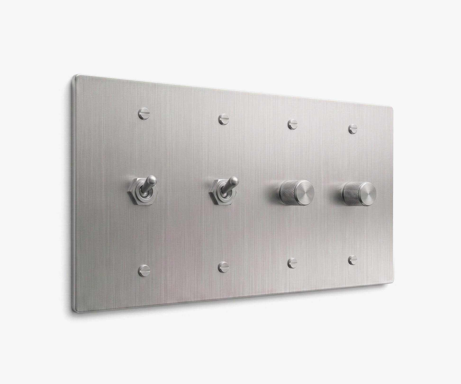 Stainless Steel Switch Plate - 4 Gang