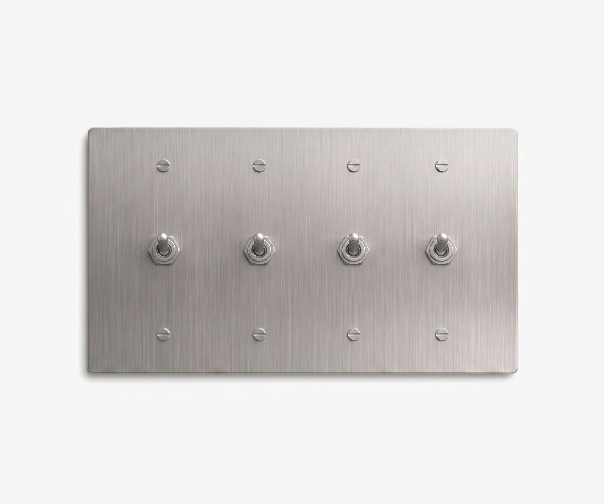 Stainless Steel Switch Plate - 4 Gang