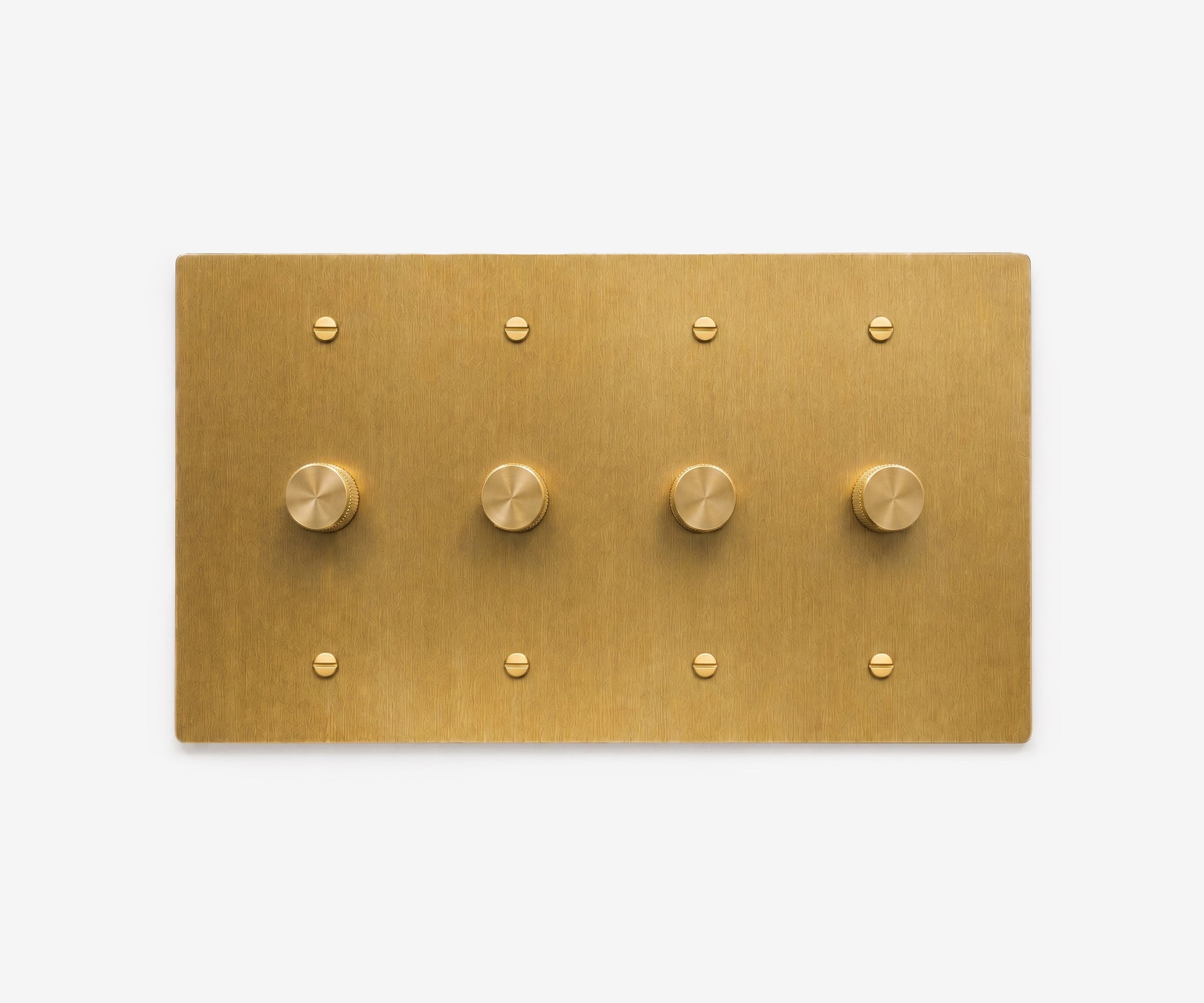 Solid Brass Switch Plate - 4 Gang