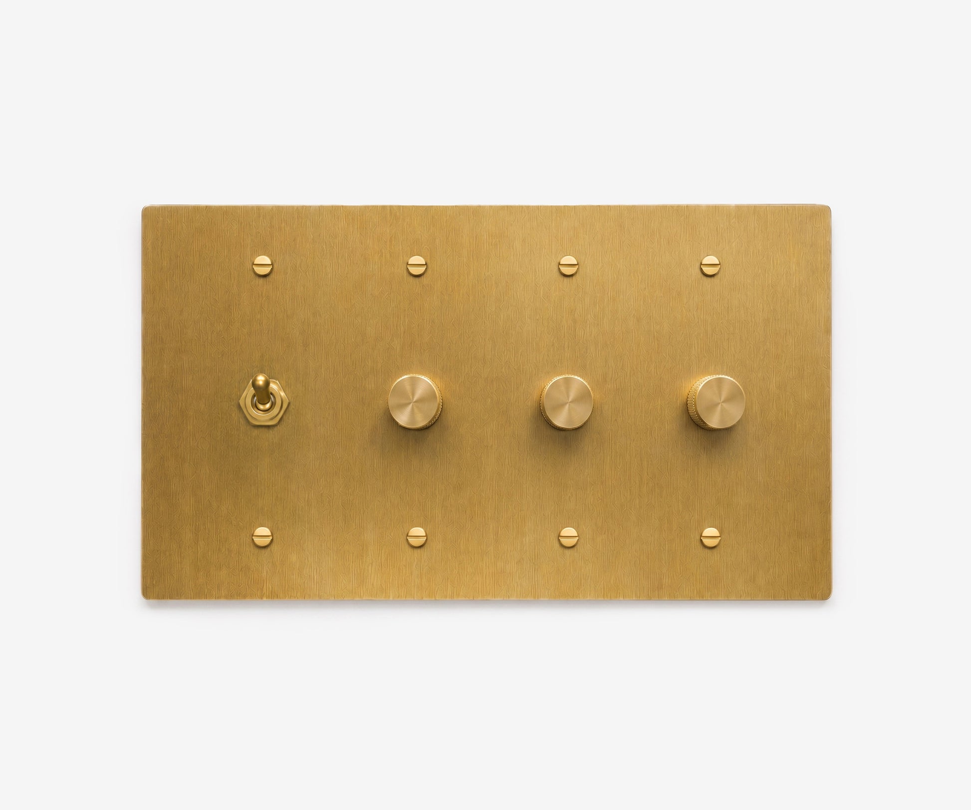 Solid Brass Switch Plate - 4 Gang