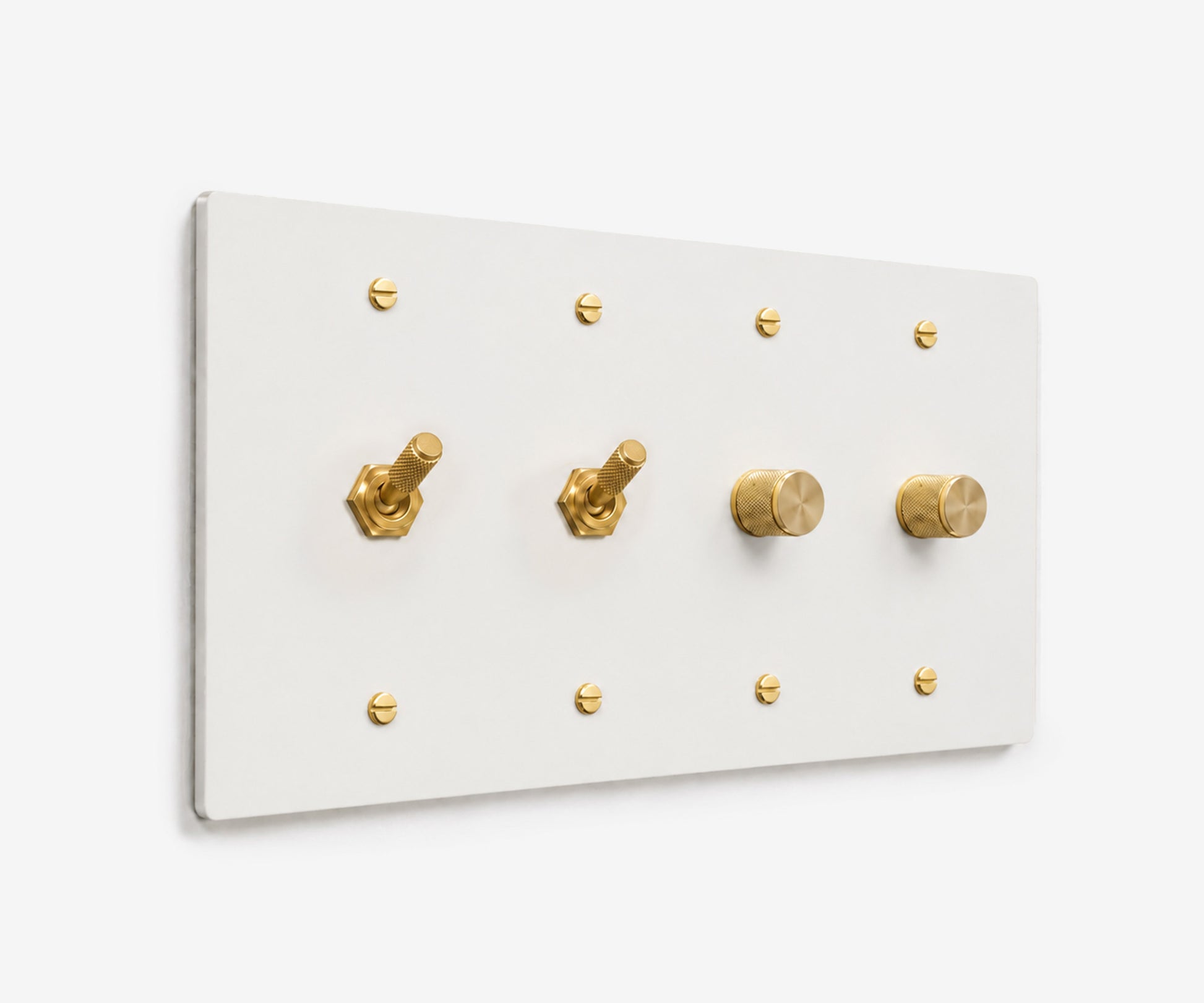 Stainless Steel Switch Plate - 4 Gang