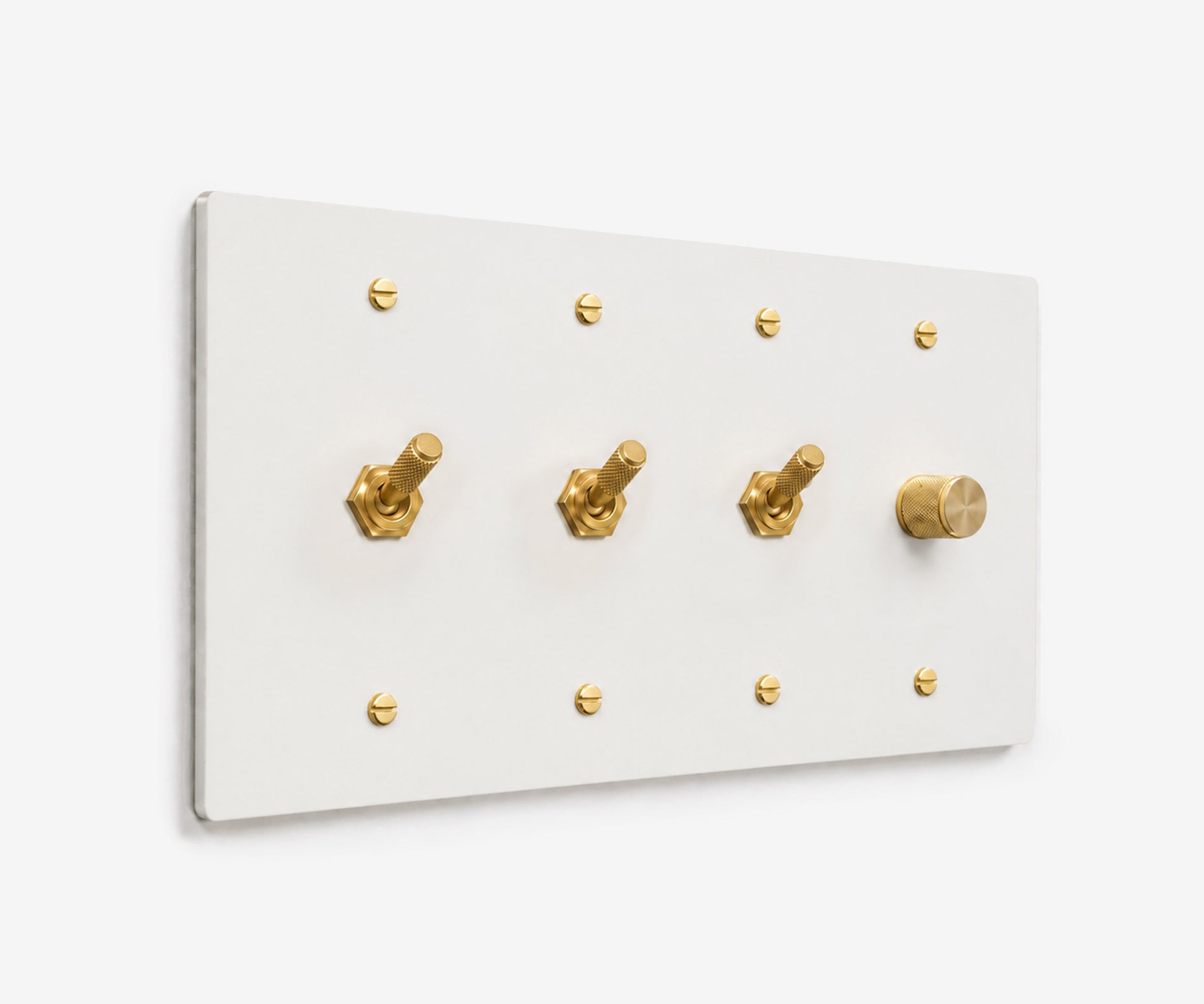 Stainless Steel Switch Plate - 4 Gang