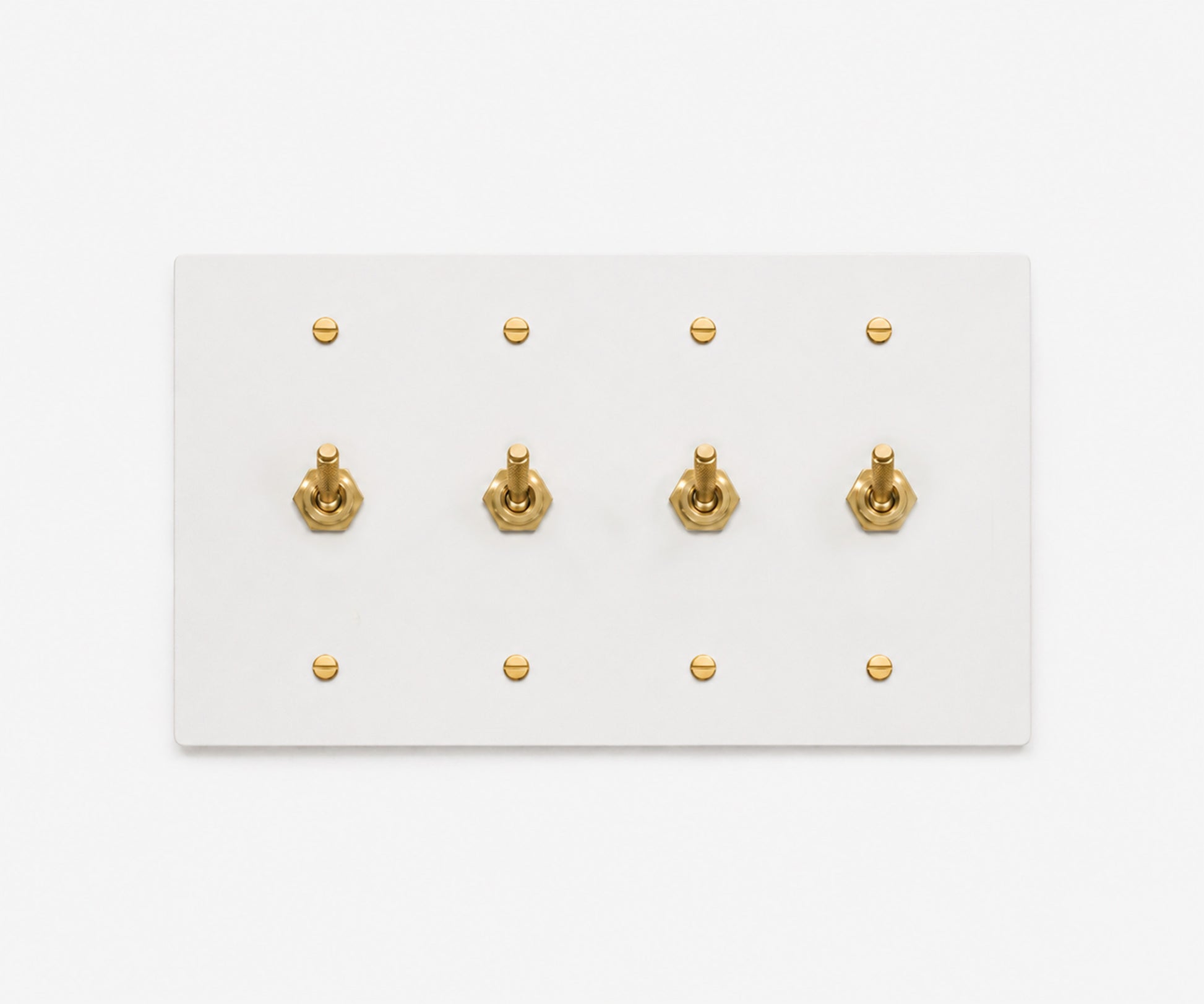 Stainless Steel Switch Plate - 4 Gang