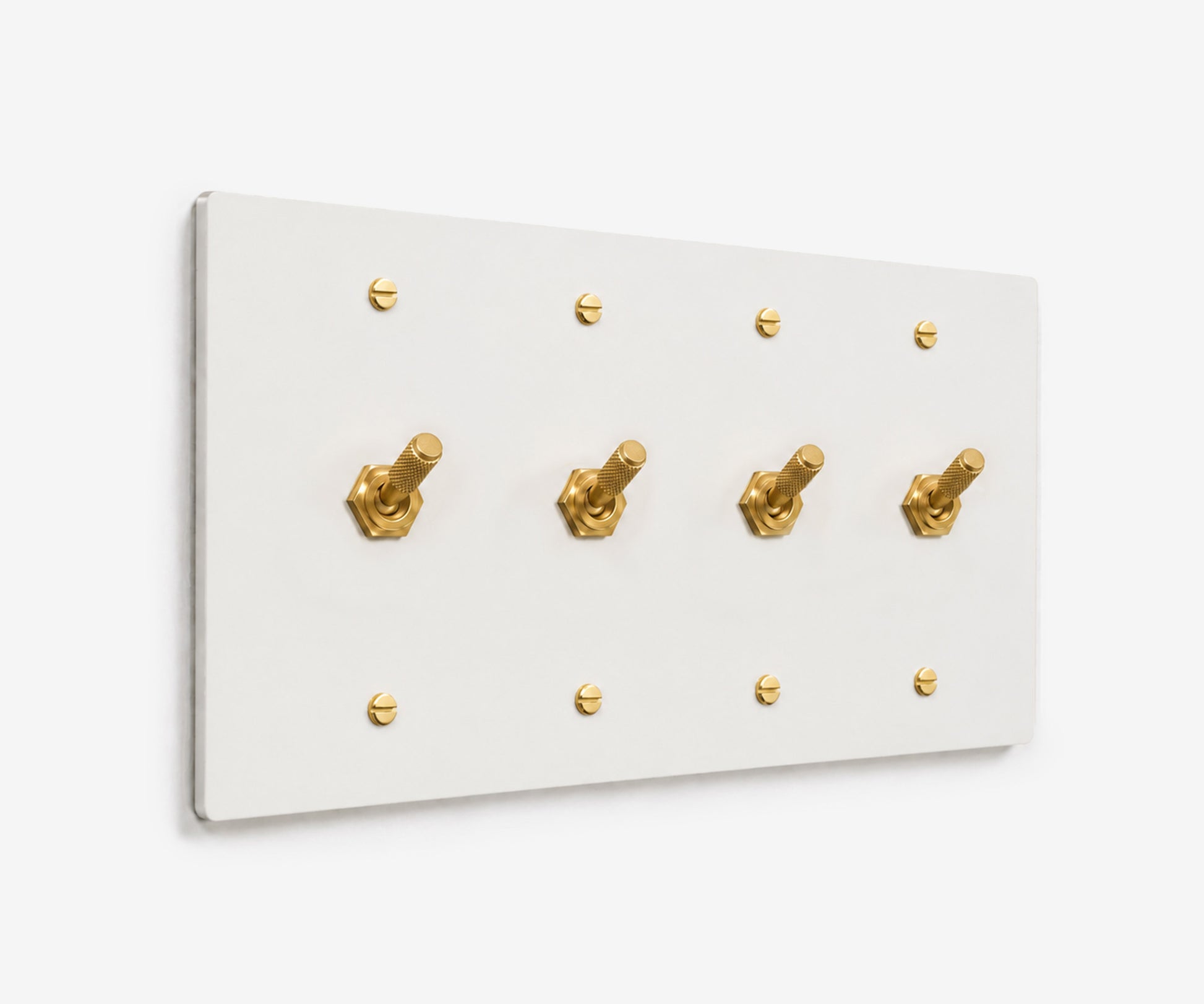 Stainless Steel Switch Plate - 4 Gang