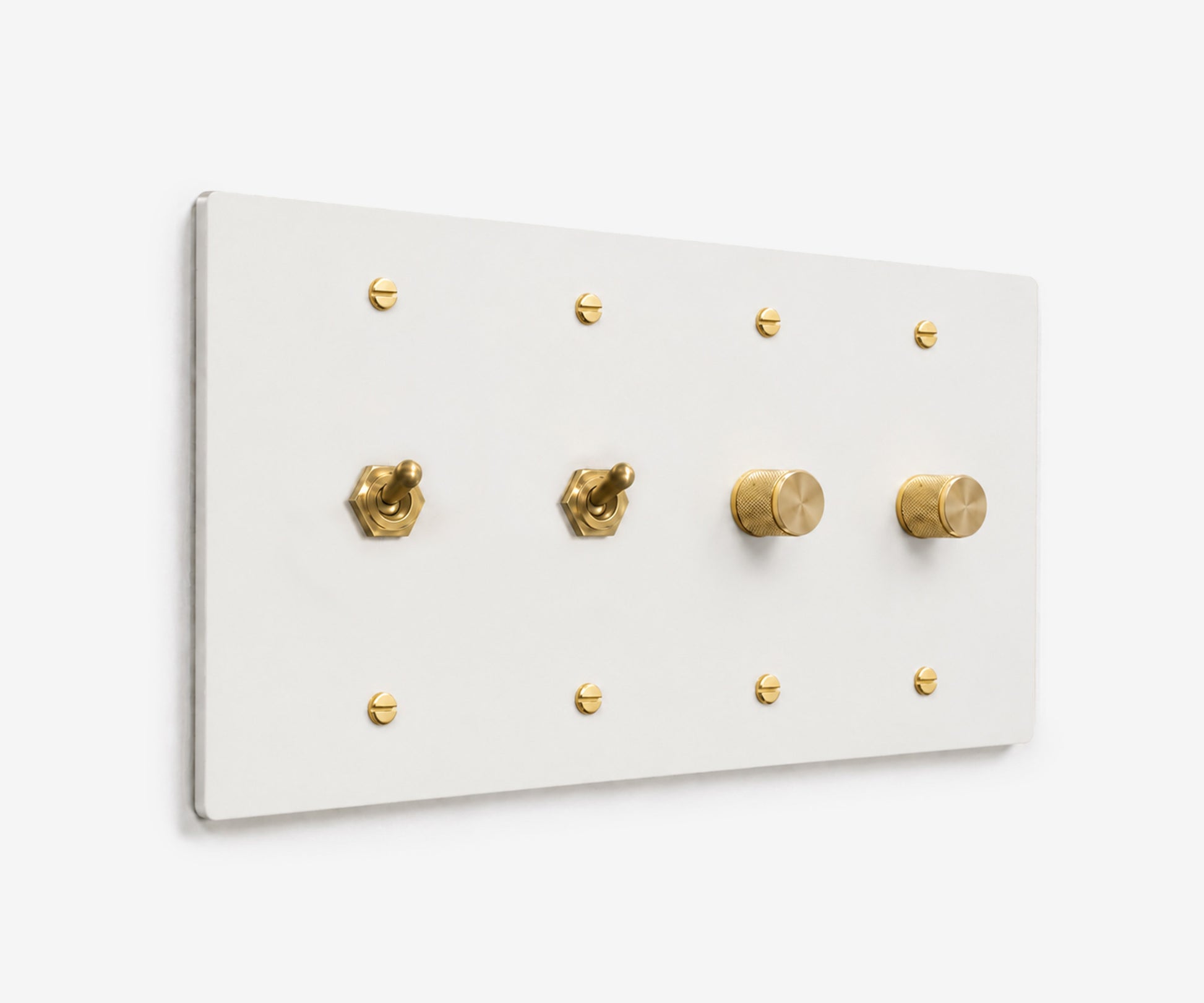 Stainless Steel Switch Plate - 4 Gang