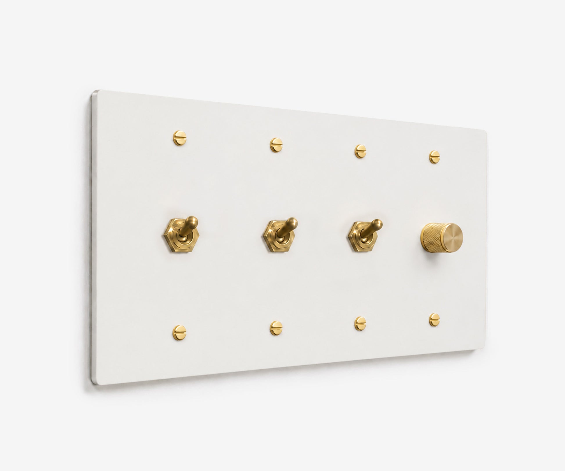 Stainless Steel Switch Plate - 4 Gang