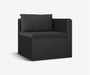 Black Rattan Patio Lounge Set - The Essential 