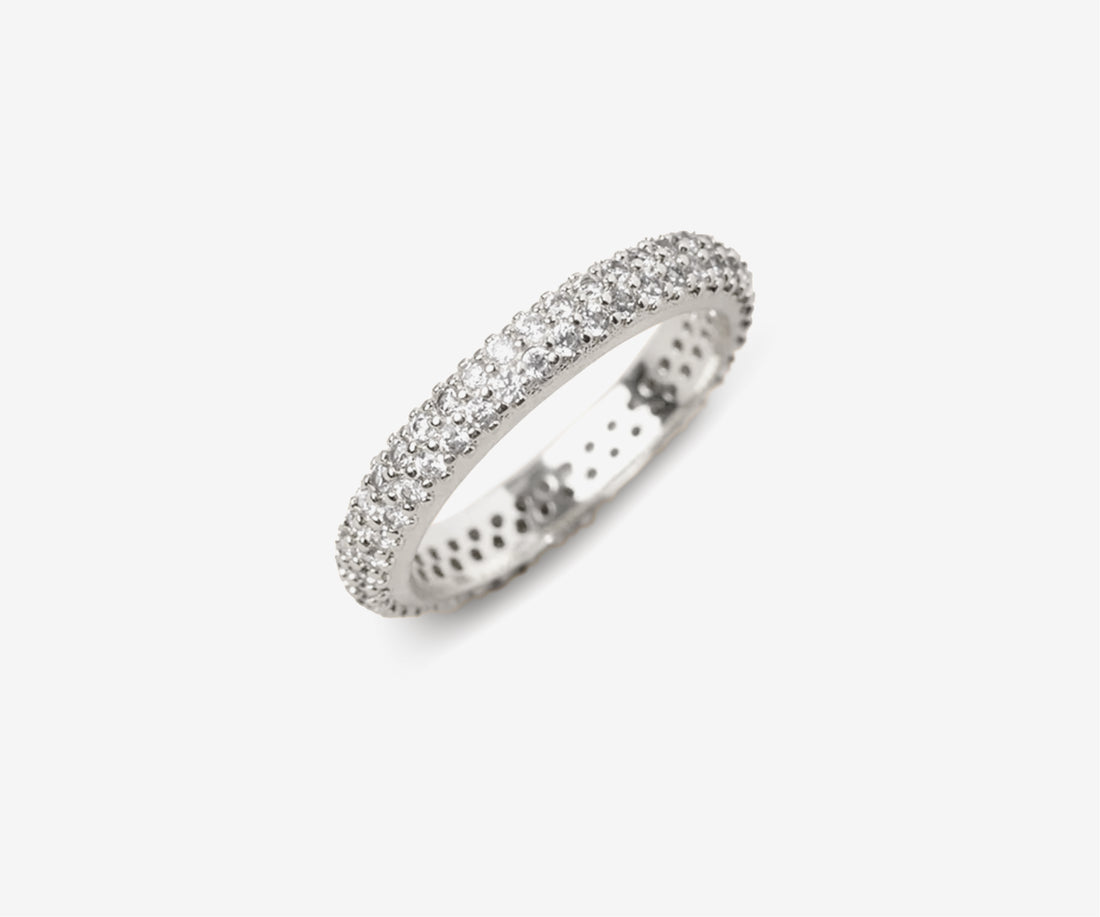 Double Row Pavé Eternity Ring