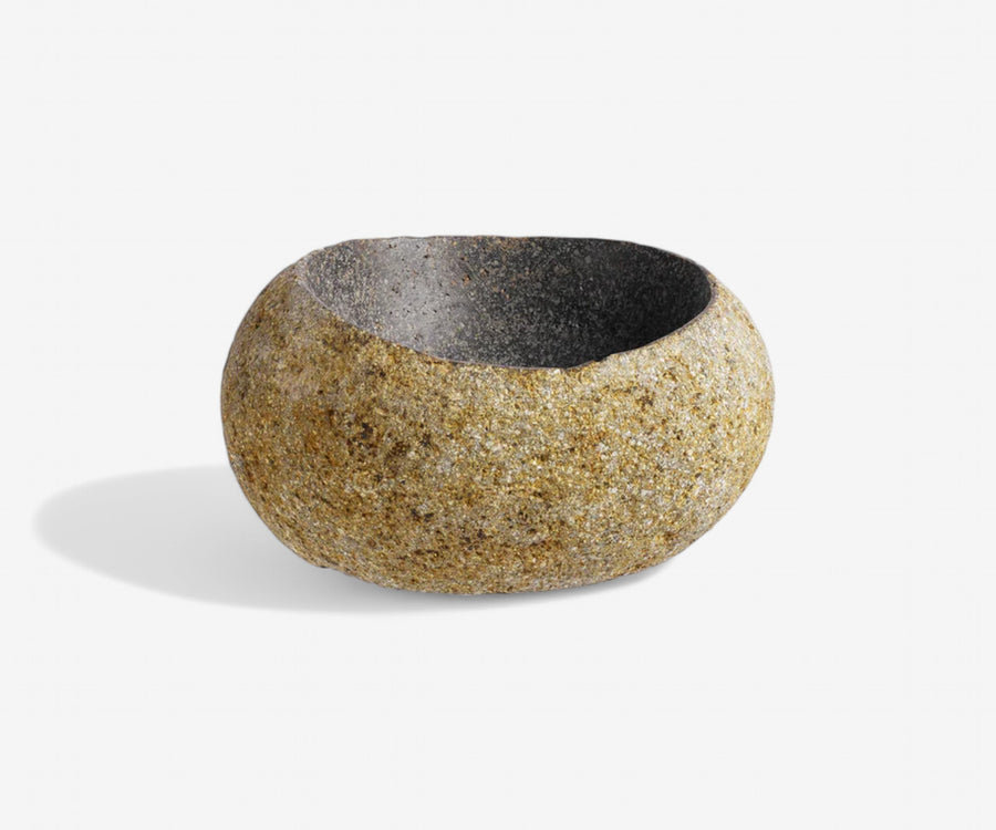 Carved River Stone Bowl