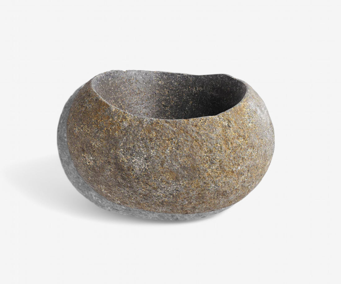 Carved River Stone Bowl