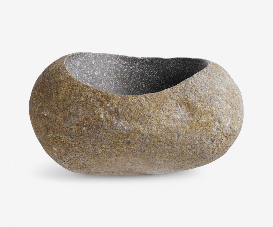 Carved River Stone Bowl