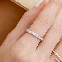 Double Row Pavé Eternity Ring