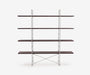 Arka Solid Wood Bookshelf in Char, 47 inch, front