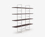 Arka Solid Wood Bookshelf in Char, 47 inch, angle