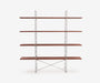 Arka Solid Wood Bookshelf in Oxblood, 47 inch, front