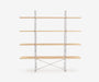 Arka Solid Wood Bookshelf in Straw, 47 inch, front