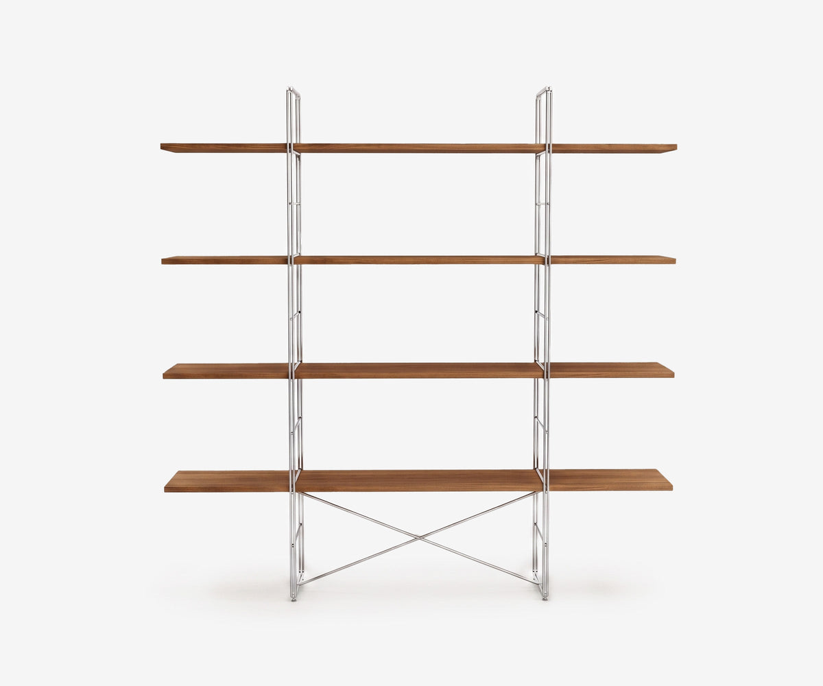 Arka Solid Wood Bookshelf in Tobacco, 47 inch, front
