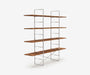 Arka Solid Wood Bookshelf in Tobacco, 47 inch, angle
