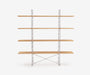 Arka Solid Wood Bookshelf in Amber, 47 inch, front