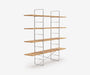 Arka Solid Wood Bookshelf in Amber, 47 inch, angle