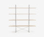Arka Solid Wood Bookshelf in Raw, 47 inch, front