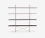Arka Solid Wood Bookshelf in Char, 59 inch, front