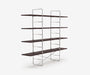 Arka Solid Wood Bookshelf in Char, 59 inch, angle