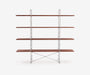Arka Solid Wood Bookshelf in Oxblood, 59 inch, front