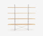 Arka Solid Wood Bookshelf in Straw, 59 inch, front