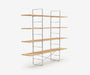 Arka Solid Wood Bookshelf in Straw, 59 inch, angle