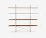 Arka Solid Wood Bookshelf in Tobacco, 59 inch, front