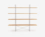 Arka Solid Wood Bookshelf in Amber, 59 inch, front