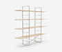 Arka Solid Wood Bookshelf in Raw, 59 inch, angle