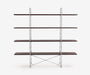 Arka Solid Wood Bookshelf in Char, 67 inch, front