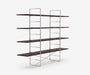 Arka Solid Wood Bookshelf in Char, 67 inch, angle